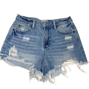 Special A distressed denim short shorts size Small